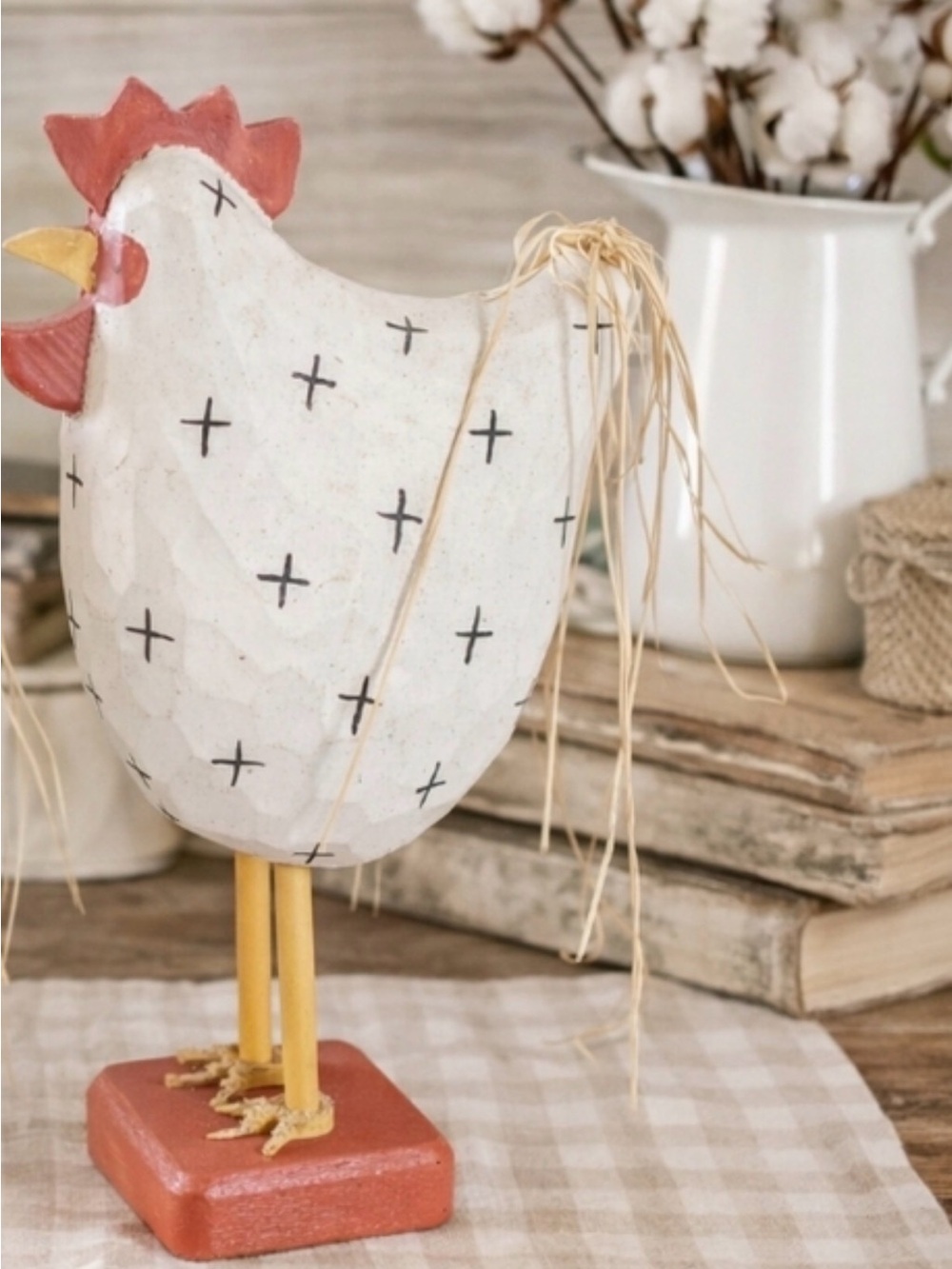 Country Farmhouse Decorative Chicken Figure NEW ITEM Final Sale